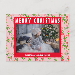 Postal Cuidados Navidades Candy Canes PERSONALIZADO de va