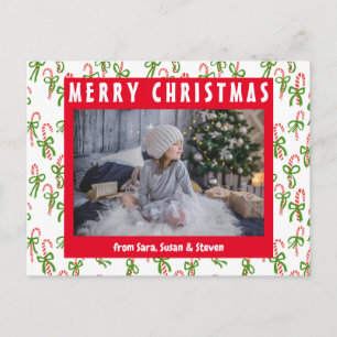 Postal Cuidados Navidades Candy Canes PERSONALIZADO de va