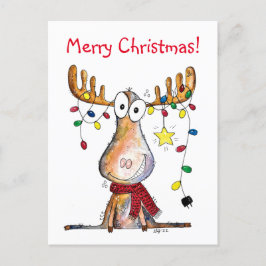 Postal Cuidados Navidades caprichosos Moose