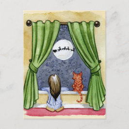 Postal Cuidados Navidades Vieron Agua para Niños y Gatos