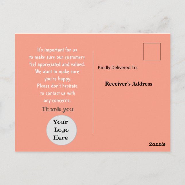 Postal Cuidar a un cliente (Reverso)