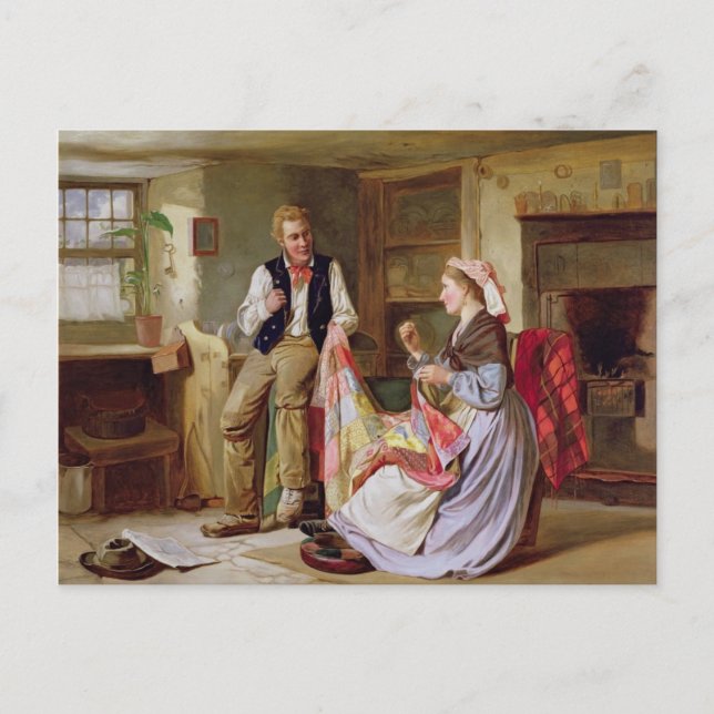 Postal Cuilt de trabajo en mosaico por William Henry Midw (Anverso)