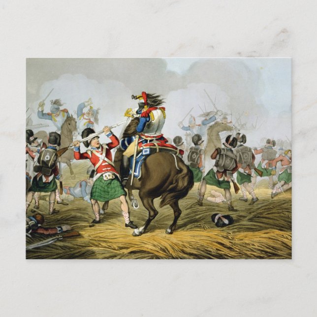 Postal Cuirasistas franceses en la batalla de Waterloo, C (Anverso)