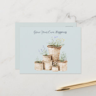 Postal Cultiva Tu Propia Felicidad Floral