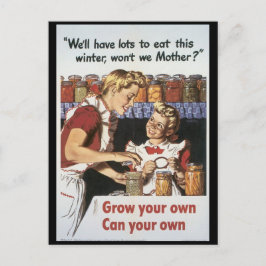 Postal Cultivar tu comida en la Segunda Guerra Mundial