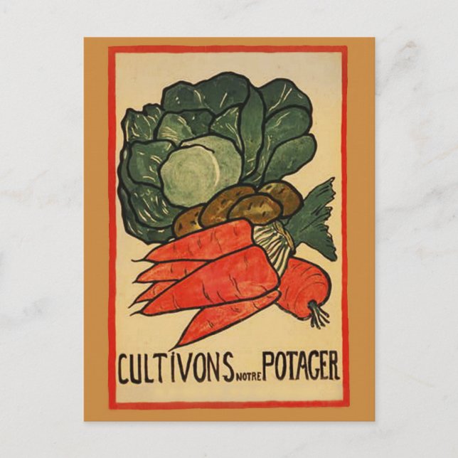 Postal Cultivemos un Jardín de Verduras (Anverso)