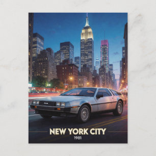 Postal Cultura automovilística futurista de la ciudad de 