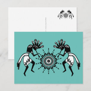 Postal Cultura de los nativos americanos - Baile del sol 