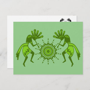 Postal Cultura de los nativos estadounidenses - Baile sol