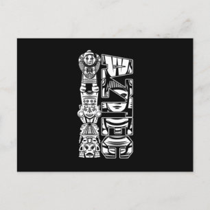 Postal Cultura nativa mexicana azteca maya regalo nativo