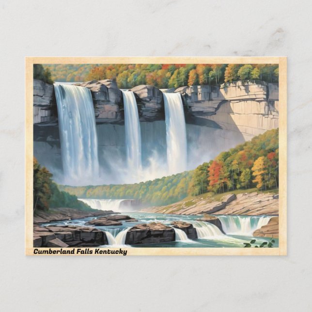 Postal Cumberland Falls Kentucky Vintage Travel (Anverso)