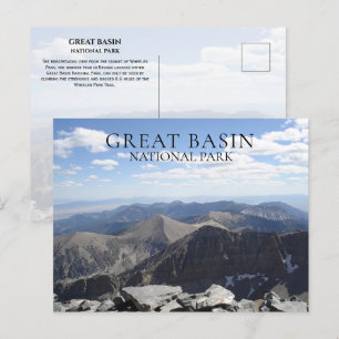 Postal Cumbre de Ruedas Vista Gran Cuenca NP, Nevada
