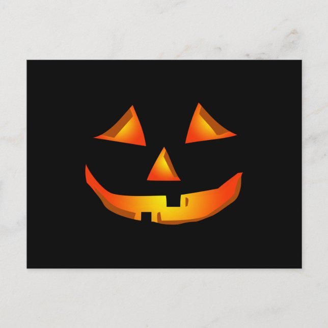 Postal Cumpkin Cara Halloween Jack O Lantern (Anverso)