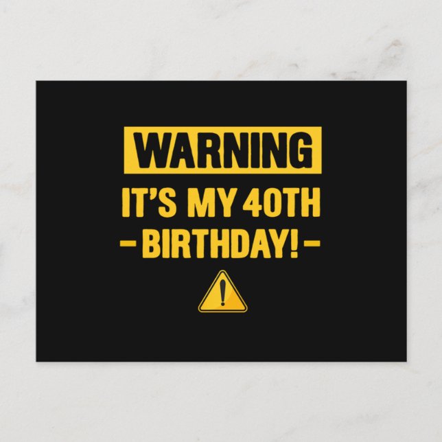 Postal Cumpleañero de 1980 Cumpleañero de los 80 Hombres  (Anverso)