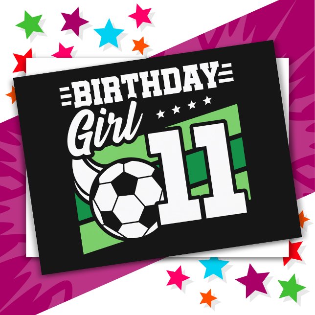 Postal Cumpleaños 11 Fútbol Futbol Sala Cumpleaños Chica  (Subido por el creador)