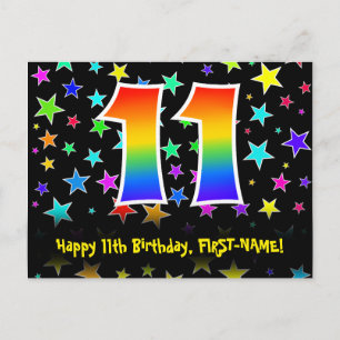 Postal Cumpleaños 11: Patrón de Estrellas Divertidas, Arc