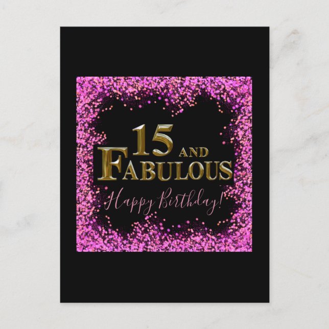 Postal Cumpleaños 15 (Anverso)