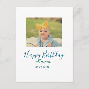 Postal Cumpleaños 1er bebé niños agregar nombre fecha agr