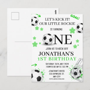 Postal Cumpleaños 1er partido de fútbol