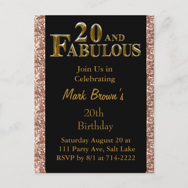 Postal Cumpleaños 20  (Anverso)