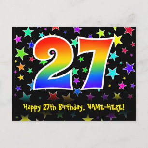 Postal Cumpleaños 27: Patrón de estrellas divertidas, Arc