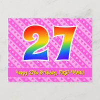 Cumpleaños 27: Rayas rosadas y corazones, Arcoíris