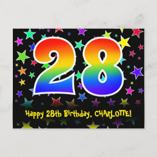 Postal Cumpleaños 28: Patrón de estrellas divertidas, Arc
