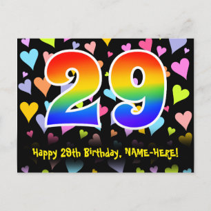 Postal Cumpleaños 29: Patrón de Corazones Divertidos, Arc