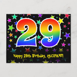 Postal Cumpleaños 29: Patrón de estrellas divertidas, Arc