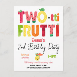 Postal Cumpleaños 2 de TWO-tti Frutti Cuties Fruta Tropic