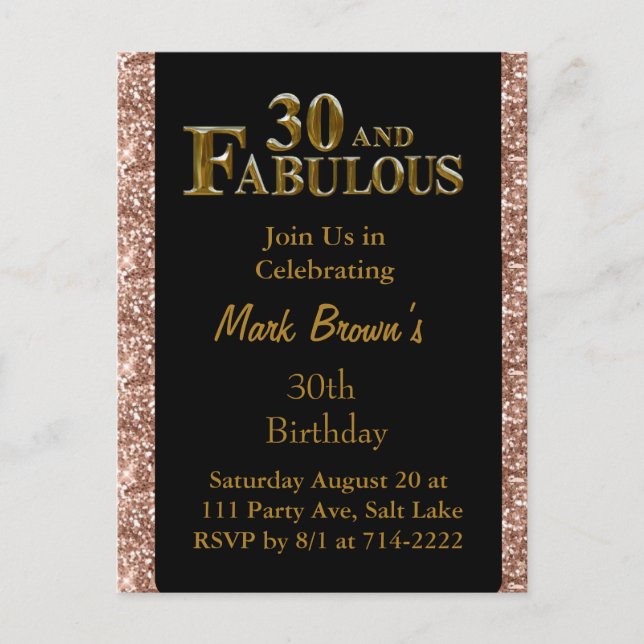 Postal Cumpleaños 30  (Anverso)