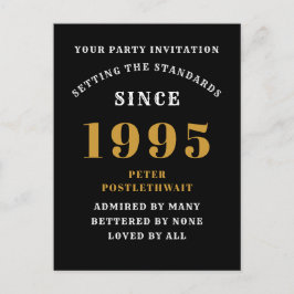 Postal Cumpleaños 30 1995 Negro Oro