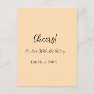 Postal Cumpleaños 30 agregar nombre fecha simple minimali