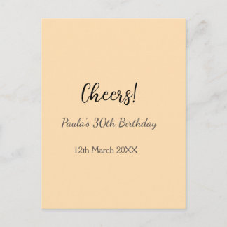 Postal Cumpleaños 30 agregar nombre fecha simple minimali