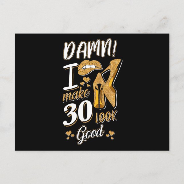 Postal Cumpleaños 30 | Me veo bien a los 30 (Anverso)