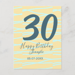 Postal cumpleaños 30 personalizable nombre fecha año amar