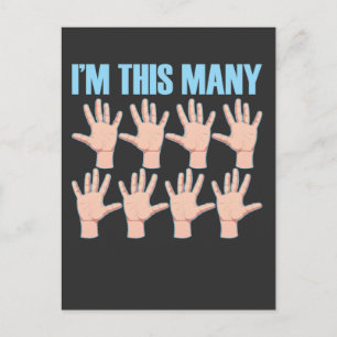 Postal Cumpleaños 40 Este Muchos Cuarenta Dedos 40 Años d