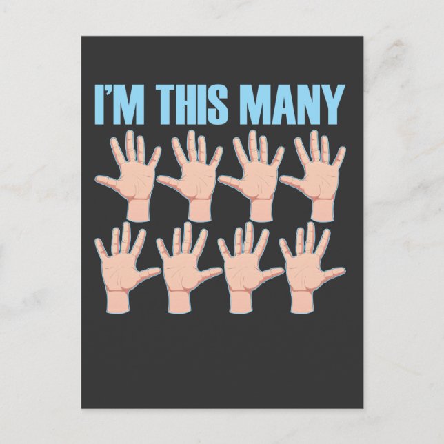 Postal Cumpleaños 40 Este Muchos Cuarenta Dedos Cuarenta  (Anverso)