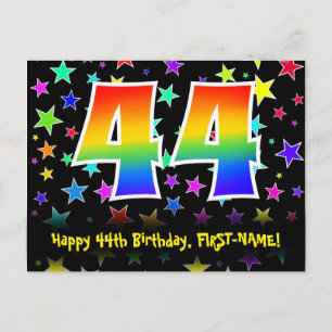 Postal Cumpleaños 44: Patrón de Estrellas Divertidas, Arc