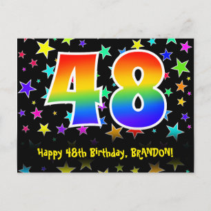 Postal Cumpleaños 48: Patrón de Estrellas Divertidas, Arc