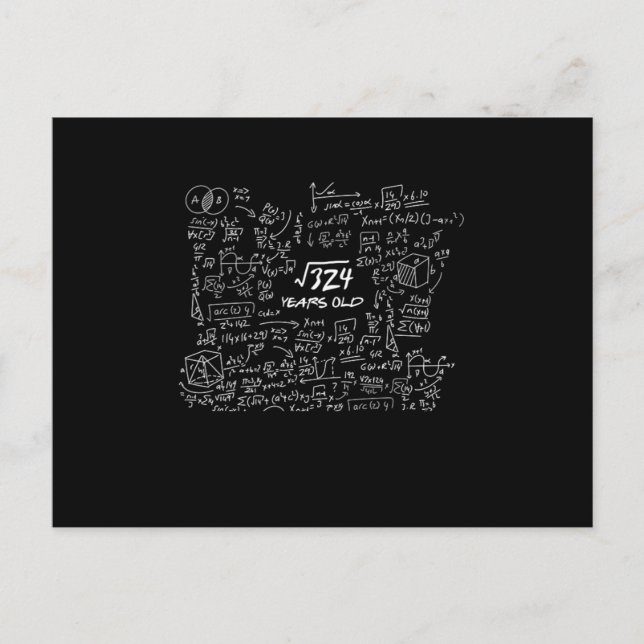 Postal Cumpleaños 50 Aniversario Cerebrito Matemático 50  (Anverso)