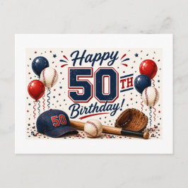 Postal Cumpleaños 50 de béisbol