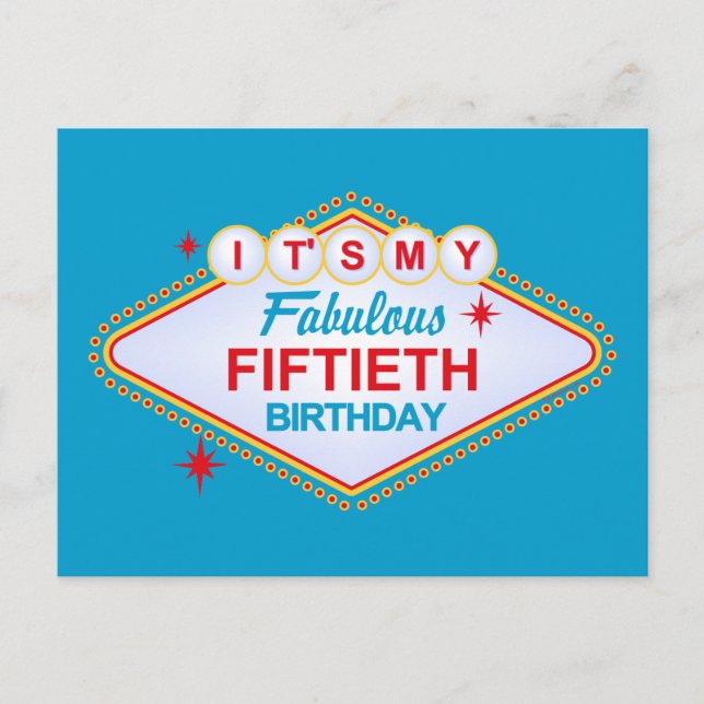 Postal Cumpleaños 50 de Las Vegas (Anverso)