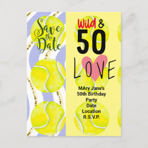 Postal Cumpleaños 50 del Tenis  Guarden la Fecha para los