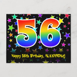Postal Cumpleaños 56: Patrón de Estrellas Divertidas, Arc