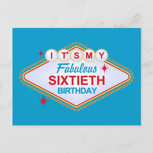 Postal Cumpleaños 60 de Las Vegas (Anverso)