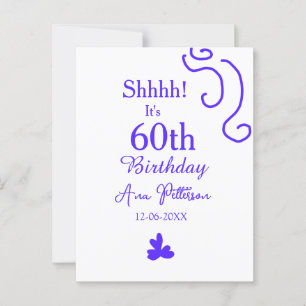 Postal Cumpleaños 60 poner nombre morado español r