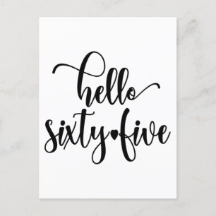 Postal Cumpleaños 65 Mujeres Hola 65 Lindo 65 Años