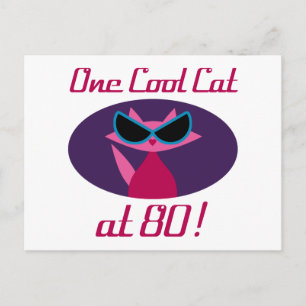 Postal Cumpleaños 80 de Guay Cat