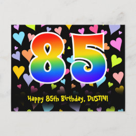 Postal Cumpleaños 85: Patrón de Corazones Divertidos, Arc